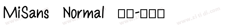 MiSans Normal 普通字体转换